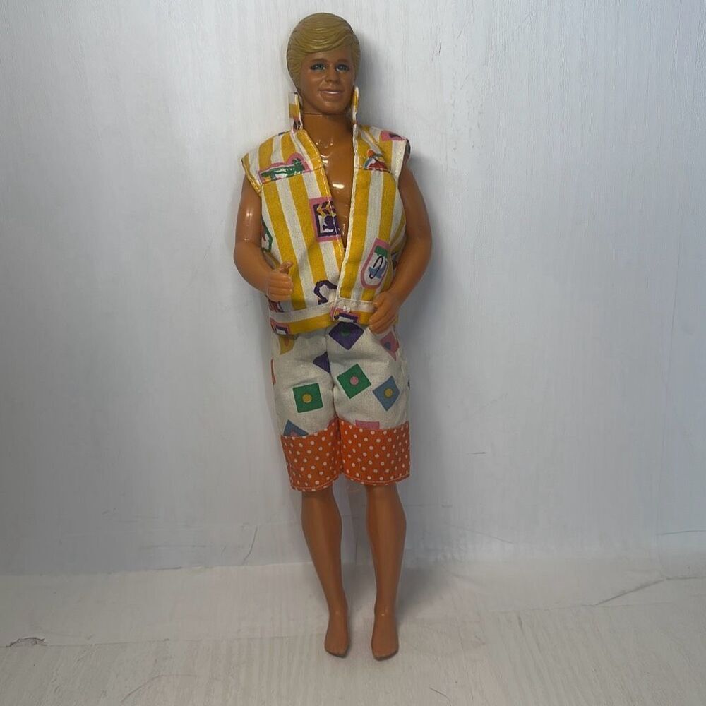 Vintage Barbie Ken‎ Doll Mattel 1968 Blonde with Hawaiian Outfit 1983 Head